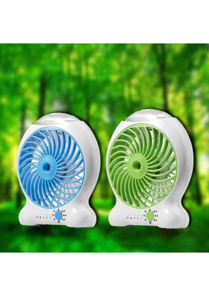 Taşınabilir Mini USB Fan Soğutucu Ev Şarj Edilebilir Su Sisi Soğutma Masaüstü Bilgisayarlar Klima Nemlendirici Mavi (Yurt Dışından) modelleri