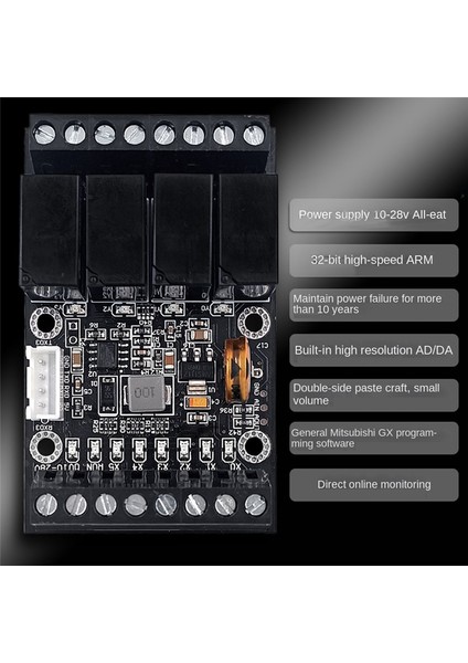 FX1N-10MR Plc Endüstriyel Kontrol Panosu + USB Ttl Kablo Plc Modülü Analog Giriş/çıkış Programlanabilir Gecikme Röle Modülü (Yurt Dışından)