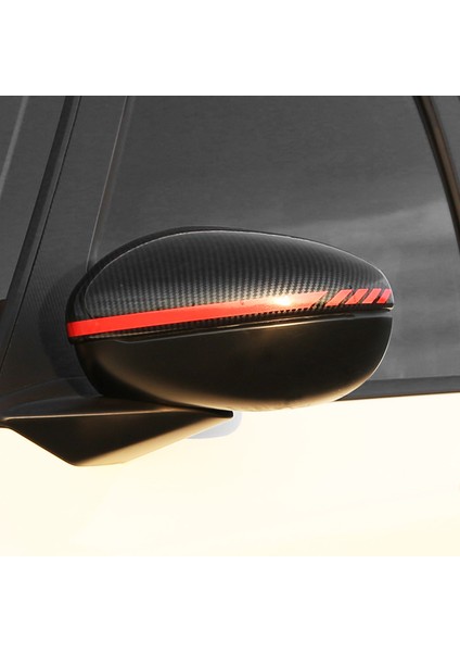 Fıt 2021 ile Uyumlu Karbon Fiber 1 Çift Dikiz Aynası Kapağı Kırmızı Kenarlı Yan Kanat Dikiz Aynası Kılıfı Kapakları (Yurt Dışından) fırsatları