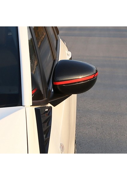 Fıt 2021 ile Uyumlu Karbon Fiber 1 Çift Dikiz Aynası Kapağı Kırmızı Kenarlı Yan Kanat Dikiz Aynası Kılıfı Kapakları (Yurt Dışından) indirimleri