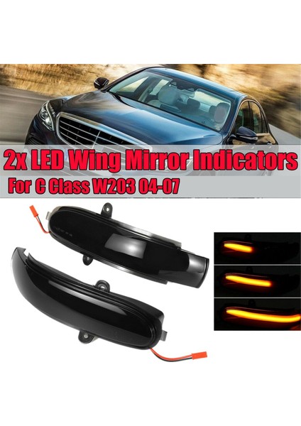Araba Dikiz Aynası Dönüş Sinyali LED Işık Dinamik Sıralı Flaşör C Sınıfı W203 T-Modell ile Uyumlu (Yurt Dışından) fırsatları