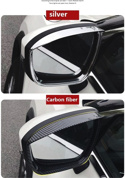 Xtrail T32 2021 ile Uyumlu Araba Dikiz Aynası Kapağı Yağmur Kaş Çerçeve Trim Dekoratif Çıkartmalar, Gümüş (Yurt Dışından) fırsatları