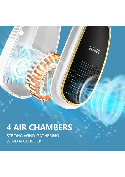 Taşınabilir Asma Boyun Fanı USB Şarj Edilebilir Soğutma Dış Mekan Hava Soğutucu Spor Bladeless Fanlar-Beyaz (Yurt Dışından) fırsatları