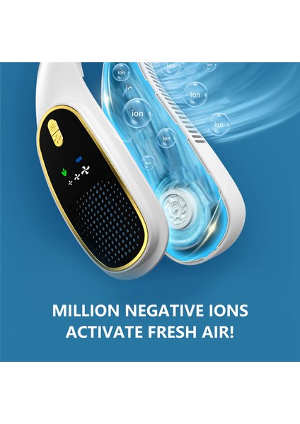 Taşınabilir Asma Boyun Fanı USB Şarj Edilebilir Soğutma Dış Mekan Hava Soğutucu Spor Bladeless Fanlar-Beyaz (Yurt Dışından) indirimleri