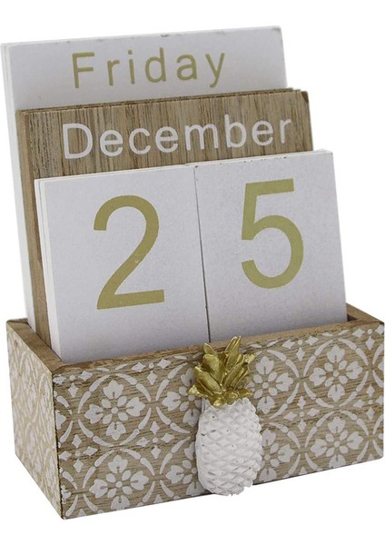Декоративные Подарки,ahşap Flip Masa Blokları Takvim, Sürekli Tahta/masa Takvimi Ekranı, Ev/ofis Dekorasyonu Için, 11.5X6.5X14.5CM,C (Yurt Dışından)