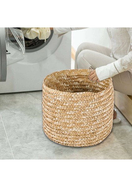 Хранение Продукции,2x Buğday Samanı Dokuma Depolama Sepeti Depolama Sepeti Yenilikçi Sepet Rustik Doğal Kahverengi Kaplama Sepeti (Orta) (Yurt Dışından) fiyatları
