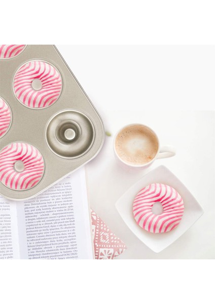 Торт В Форме,madeleine Tava, 4 Parça Donut Pişirme Tepsisi, Karbon Çelik Donut Kalıbı, Donut Pişirme Kabı Çanta Kalıbı 6 Donuts (Yurt Dışından)