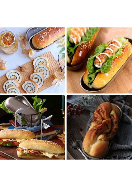 Торт В Форме,10 Adet Hot Dog Kalıp Karbon Çelik Sosis Kalıpları Yapışmaz Bakeware Oval Bun Fırın Tepsisi Dıy Ev Yapımı Ekmek Aracı (Yurt Dışından) fırsatları