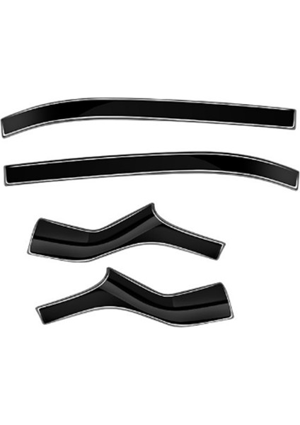 Araba Parlak Siyah Dikiz Aynası Dekoratif Çıkartmalar Alphard 40 Serisi 2023+ Araba Aksesuarları ile Uyumlu (Yurt Dışından)