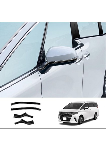 Araba Parlak Siyah Dikiz Aynası Dekoratif Çıkartmalar Alphard 40 Serisi 2023+ Araba Aksesuarları ile Uyumlu (Yurt Dışından) fiyatları