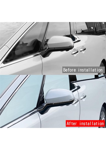 Araba Parlak Siyah Dikiz Aynası Dekoratif Çıkartmalar Alphard 40 Serisi 2023+ Araba Aksesuarları ile Uyumlu (Yurt Dışından) fırsatları