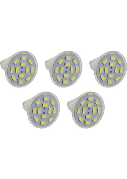 5x 6W GU4(MR11) LED Spot Işığı MR11 12 Smd 5730 570 Dc 12V, Beyaz (Yurt Dışından)