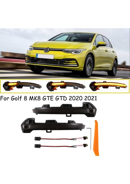 Araba LED Yan Ayna Göstergesi, Golf 8 Için Mk8 Gte Gtd 2020 2021 Dinamik Dikiz Dönüş Sinyal Işıkları Ayna Flaşör (Yurt Dışından)