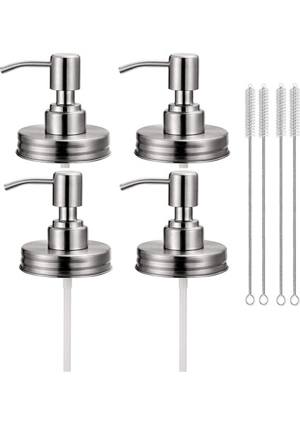 Pompalı 12 Paket Mason Kavanoz Sabunluk Kapakları, 16 Oz 4 Temizleyici Fırçalar Için Losyon Sabunluk Kapakları Dahil Gümüş (Yurt Dışından) indirimleri