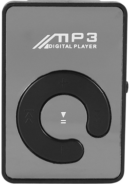 Mini Ayna Klipsi USB Dijital Mp3 Müzik Çalar Desteği 8 GB Sd Tf Siyah (Yurt Dışından)
