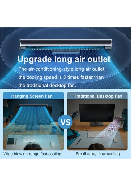 Dizüstü Bilgisayar Klima Şarj Edilebilir Elektrikli Fan Ayarlanabilir Sisleme Soğutucu Gece Lambası Sessiz Nemlendirici (Yurt Dışından) fırsatları