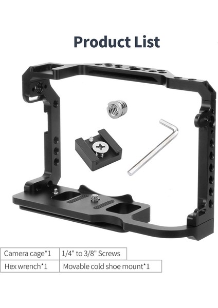 Uyumlu Kamera Kafesi - R5 R6 Alüminyum Alaşımlı Küçük Donanım Kamera Koruyucu Kapak Alüminyum Alaşımlı Video Sabitleyici Montajı (Yurt Dışından)