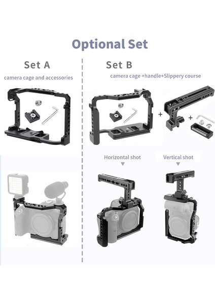 Uyumlu Kamera Kafesi - R5 R6 Alüminyum Alaşımlı Küçük Donanım Kamera Koruyucu Kapak Alüminyum Alaşımlı Video Sabitleyici Montajı (Yurt Dışından) modelleri
