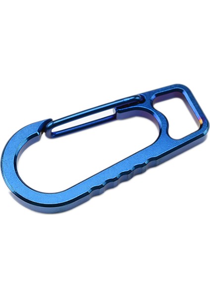 Titanyum Alaşımlı Anahtarlık Basın Asılı Toka Elastik Halka Tipi Hızlı Asılı Açık Çok Fonksiyonlu Karabina Mavi (Yurt Dışından)