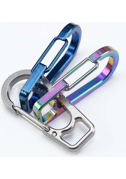 Titanyum Alaşımlı Anahtarlık Basın Asılı Toka Elastik Halka Tipi Hızlı Asılı Açık Çok Fonksiyonlu Karabina Mavi (Yurt Dışından) fiyatları