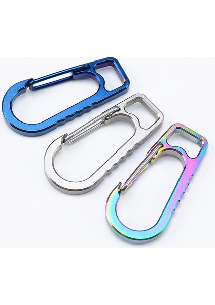 Titanyum Alaşımlı Anahtarlık Basın Asılı Toka Elastik Halka Tipi Hızlı Asılı Açık Çok Fonksiyonlu Karabina Mavi (Yurt Dışından) modelleri