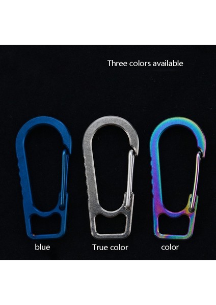 Titanyum Alaşımlı Anahtarlık Basın Asılı Toka Elastik Halka Tipi Hızlı Asılı Açık Çok Fonksiyonlu Karabina Mavi (Yurt Dışından) fırsatları