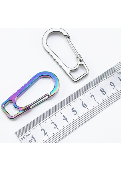 Titanyum Alaşımlı Anahtarlık Basın Asılı Toka Elastik Halka Tipi Hızlı Asılı Açık Çok Fonksiyonlu Karabina Mavi (Yurt Dışından) indirimleri