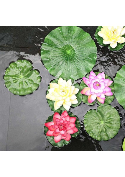 Декоративные Подарки,45 Parça 5 Çeşit Yapay Yüzen Köpük Lotus Yaprakları Zambak Pedleri Sahte Yeşillik Gölet Dekor Havuz Akvaryum Dekorasyon (Yurt Dışından)