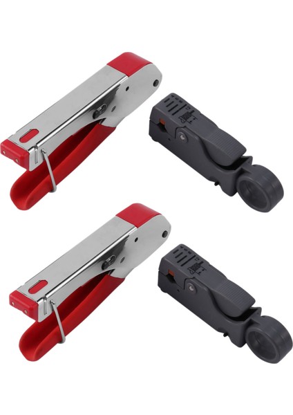 Многоцелевые Наборы,2x Yeni Çok Sıkıştırma Koaksiyel Kablo Sıkma Aracı F Rg6 RG58 RG59 Konnektörleri Koaksiyel Crimper Koaksiyel Kablo Striptizci (Yurt Dışından)