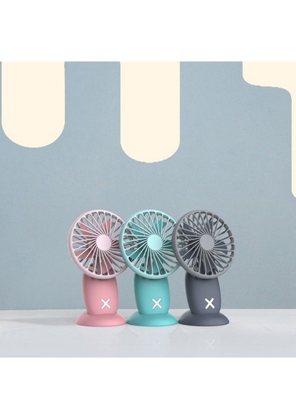 El Asılı Boyun Fanı Mini Taşınabilir Cep Serin Hava El Seyahat Soğutucu Soğutma Fanları Gümüş Gri (Yurt Dışından)