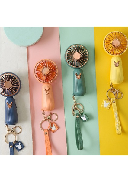 Taşınabilir El Fanı USB Şarj Hızı Ayarlanabilir 2 Asılı Hava Soğutucu Şarj Edilebilir Dış Mekan Seyahat -Sarı (Yurt Dışından) modelleri