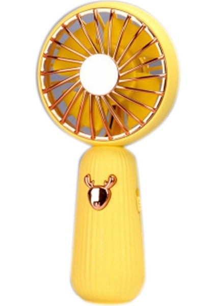 Taşınabilir El Fanı USB Şarj Hızı Ayarlanabilir 2 Asılı Hava Soğutucu Şarj Edilebilir Dış Mekan Seyahat -Sarı (Yurt Dışından) indirimleri