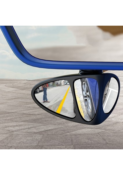 3'ü 1 Arada 360 Derece Dönebilen Üç Taraflı Kör Nokta Aynası Geri Vitesli Park Yardımcı Kör Nokta Dışbükey Ayna Sol (Yurt Dışından)