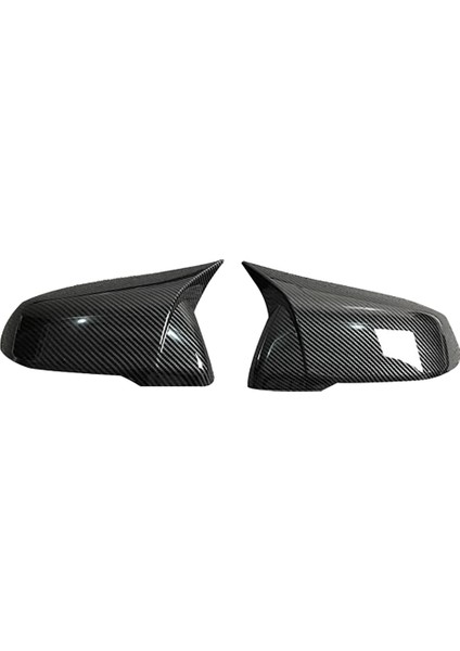 Araba Karbon Fiber Dikiz Dikiz Yan Cam Ayna Kapağı Trim Çerçeve Yan Ayna Kapakları ile Uyumlu X1 F48 F49 F40 F52 F39 (Yurt Dışından)