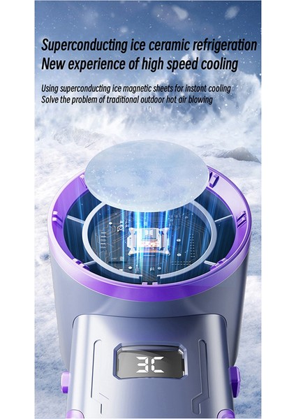 Taşınabilir El Fanı Açık Yarı Iletken Soğutma Hava Soğutucu 2000 Mah Pil Şarj Edilebilir Soğuk Fan, A (Yurt Dışından) fiyatları