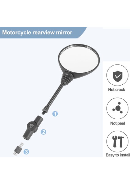 Evrensel Motosiklet Katlanır Ayna Motosiklet Sokak Bisikleti Yan Aynalar Dikiz Scooter Ayna 8/10MM ile Uyumlu (Yurt Dışından) indirimleri