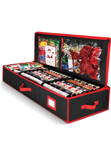 Hediye Paketi Organizatör Çanta Ambalaj Kağıdı Saklama Çantası Noel Aksesuarları Için Kullanışlı Cepler Yatak Altı Depolama (Yurt Dışından)