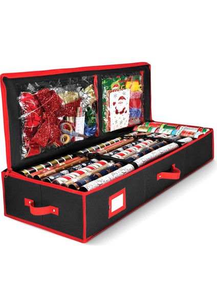 Hediye Paketi Organizatör Çanta Ambalaj Kağıdı Saklama Çantası Noel Aksesuarları Için Kullanışlı Cepler Yatak Altı Depolama (Yurt Dışından) fırsatları