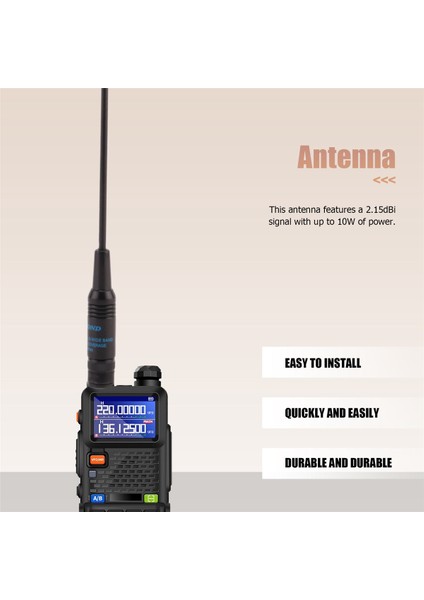 Uv-5r Için RH-771 Çift Bantlı Vhf/uhf Bnc Walkie Talkie El Radyo Anteni (Yurt Dışından) fiyatları