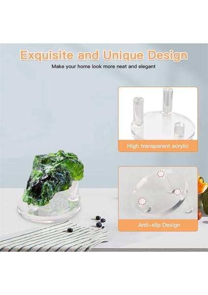 8 Paket 1.9 Inç Kaya Teşhir Standı, Kayalar Için Üç Mandallı Kare Akrilik Teşhir Standları, Mineral Levha, Kristal (Yurt Dışından) fırsatları