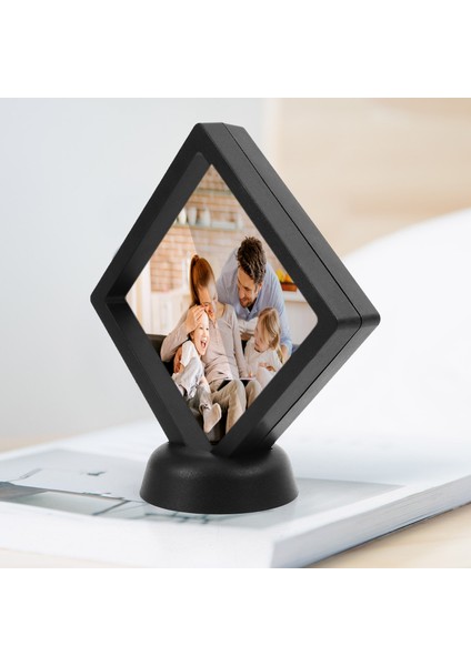 Kare 3D Albümler Yüzen Çerçeve Tutucu Para Kutusu Takı Vitrin Vitrin, 9X9CM (Tabanlı) (Yurt Dışından)