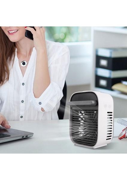 Taşınabilir Klima Fanı, Yatak Odası Ev Araba Ofisi Için USB Şarjlı Kişisel Alan Mini Soğutma Fanı (Yurt Dışından)