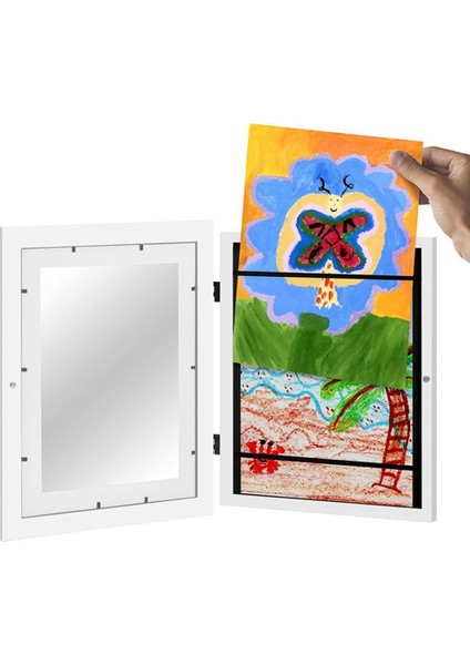 Kompozit Ahşap Mat 10X12.5 Çerçeveli Çocuk Sanat Çerçeveleri Yatay ve Dikey Formatlar(Beyaz) (Yurt Dışından) indirimleri