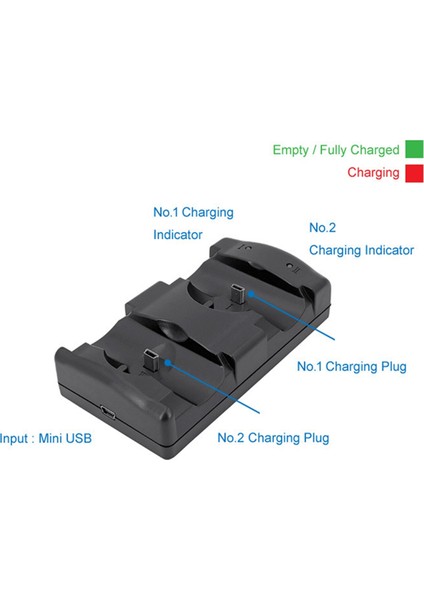 Çift Şarj Cihazı USB Çift Şarjlı Güç Tabanı Şarj Cihazı, Hareket Kontrol Cihazı ve Mobil Navigasyon ile Uyumlu (Yurt Dışından) indirimleri