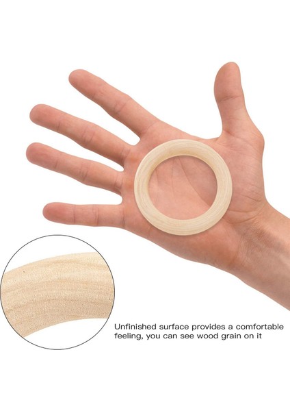 60 Adet Doğal Ahşap Yüzükler 60MM Bitmemiş Makrome Ahşap Halka Ahşap Daireler Dıy Zanaat Yüzük Kolye Takı Yapımı Için (Yurt Dışından) fırsatları
