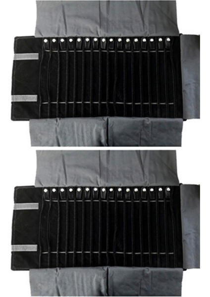 2x Kadife Takı Rulo Çanta Saklama Çantası Saklama Çantası Taşınabilir Kolye Vitrin (Yurt Dışından)