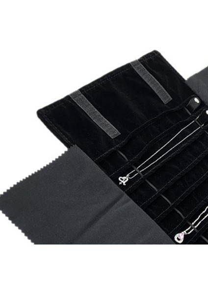 2x Kadife Takı Rulo Çanta Saklama Çantası Saklama Çantası Taşınabilir Kolye Vitrin (Yurt Dışından) modelleri