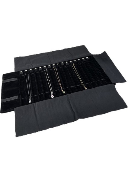 2x Kadife Takı Rulo Çanta Saklama Çantası Saklama Çantası Taşınabilir Kolye Vitrin (Yurt Dışından) fırsatları