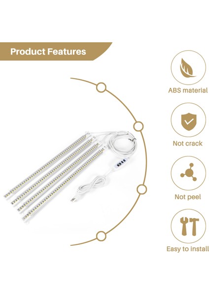 led Bitki Büyütme Işık Şeritleri, Otomatik Açma / Kapama 3/9/12H Zamanlayıcılı Iç Mekan Bitkileri Için Tam Spektrumlu Büyütme Işıkları, 192 LED (Yurt Dışından) fırsatları