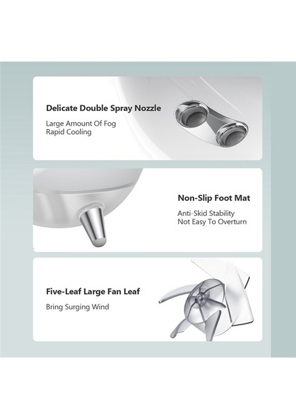 Taşınabilir Klima Soğutucu Fan Nemlendirici Masaüstü 2000 Mah USB Ofis Ev Kamp Seyahat Için (Yurt Dışından) indirimleri